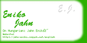 eniko jahn business card